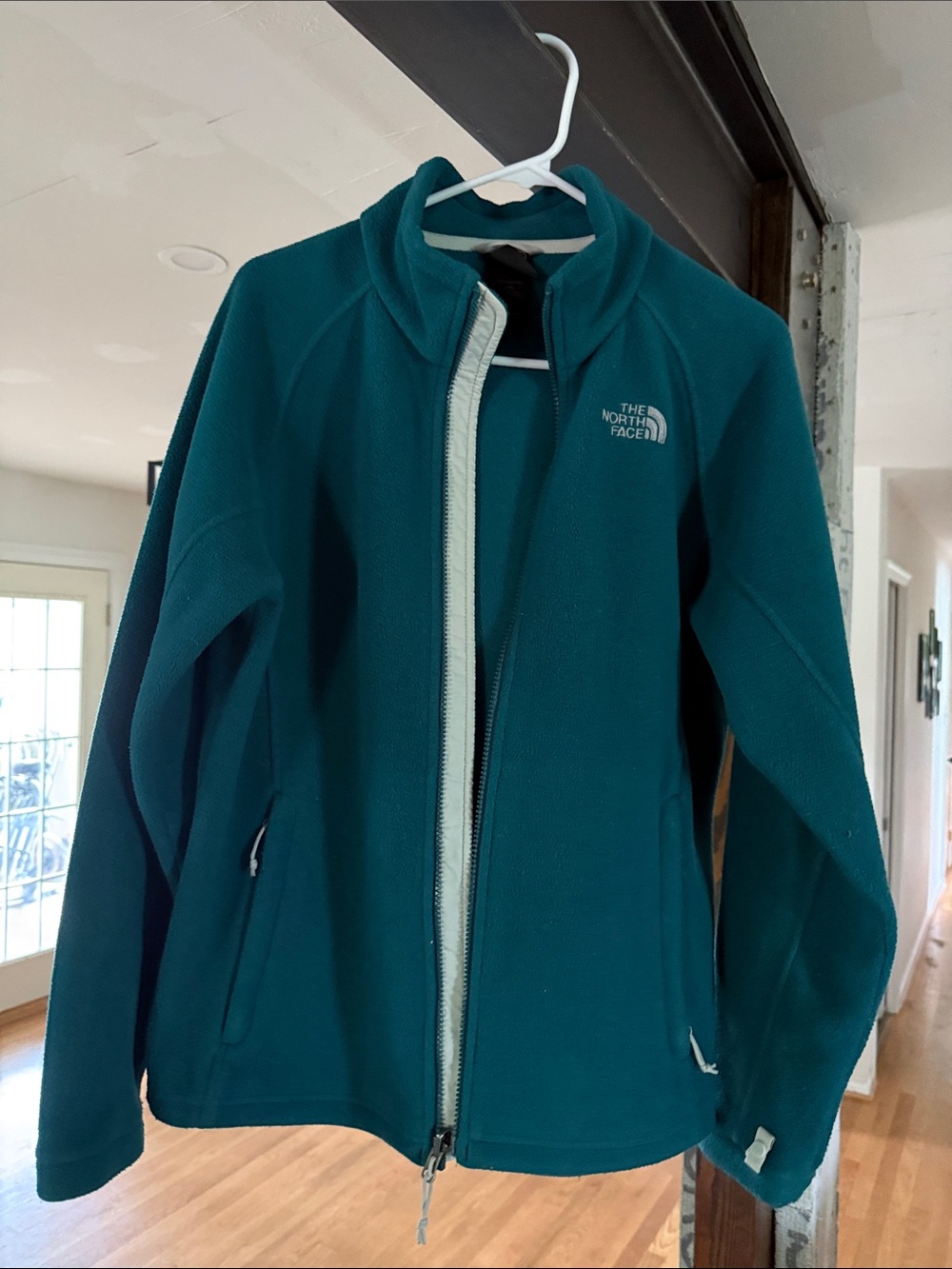 The North Face Teal Zippered Fleece Jacket